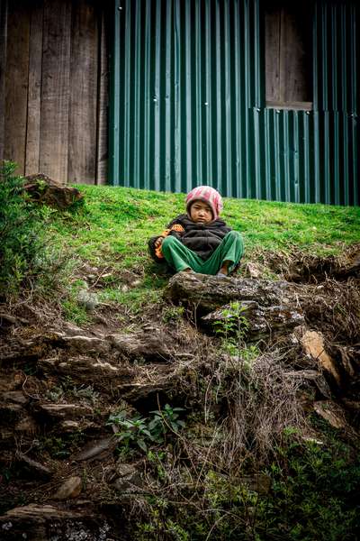 A child in a village, Nepal