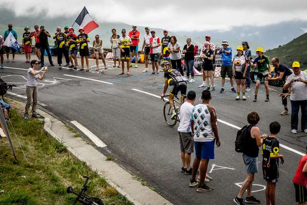 Tommy Voeckler ascends the Col de Peyresourde - Tour de France 2017
